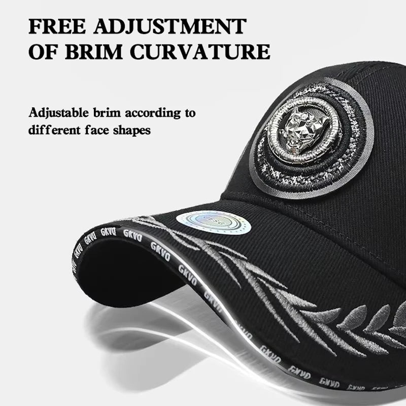2025 style men's big head circumference baseball cap outdoor fishing cap street dance cap