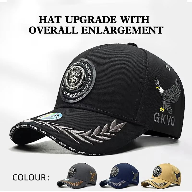 2025 style men's big head circumference baseball cap outdoor fishing cap street dance cap