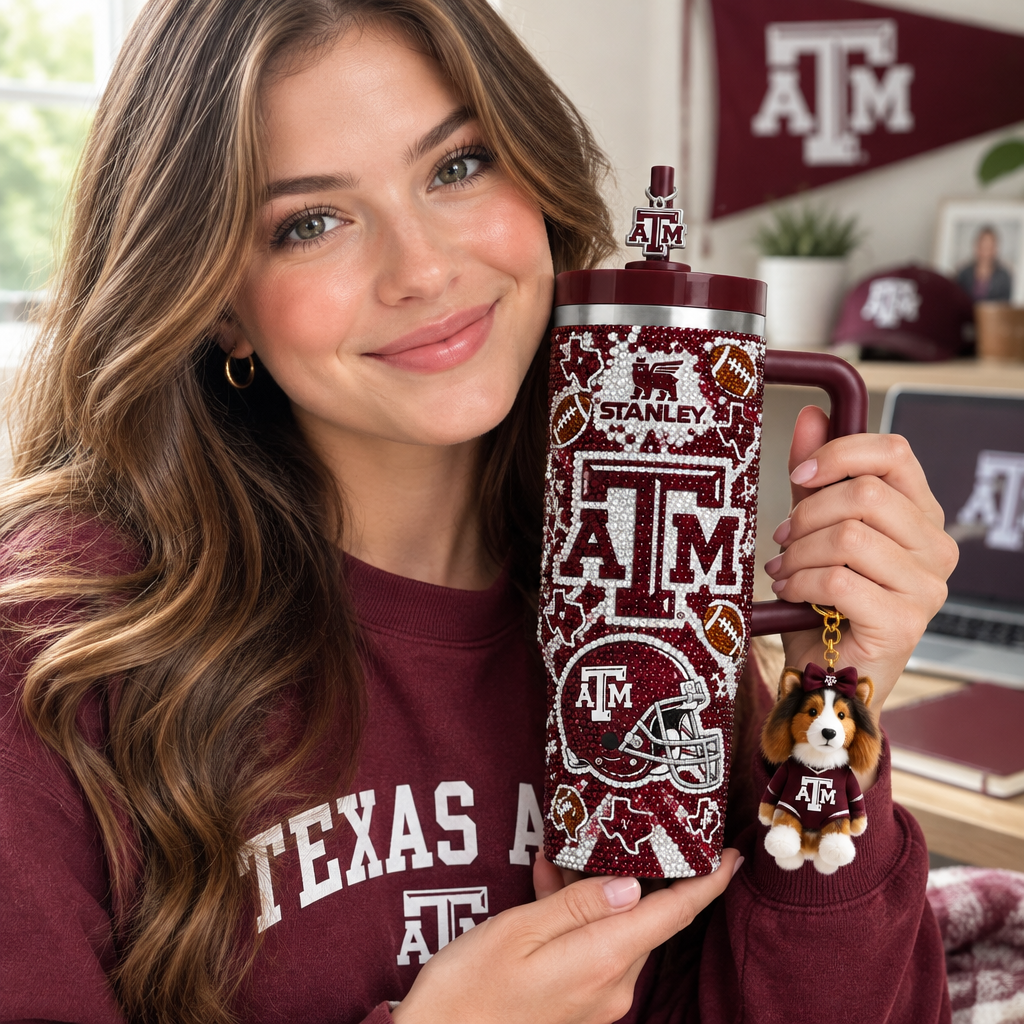 Texas A M Aggies 40oz Tumbler With Handle TTNL