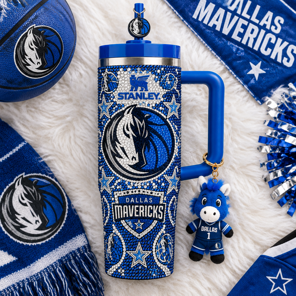 Dallas Mavericks 40oz Tumbler With Handle TTNL